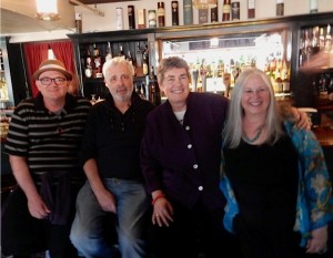 The members of my former writing group, who were so helpful when the book was first being outlined: Richard Bilodeau, James Hayman, me and Jane Sloven.