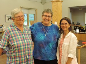 Sandra Haggard, me and librarian Candis Joyce