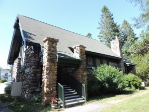 Winter Harbor Public Library, in the historic Channing Chapel