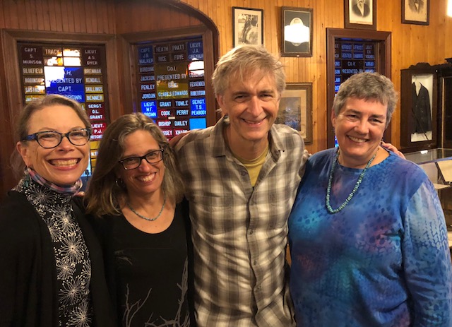 From left, Elizabeth Peavey, Nancy Gibson-Nash, Scott Nash and me at Fifth Maine